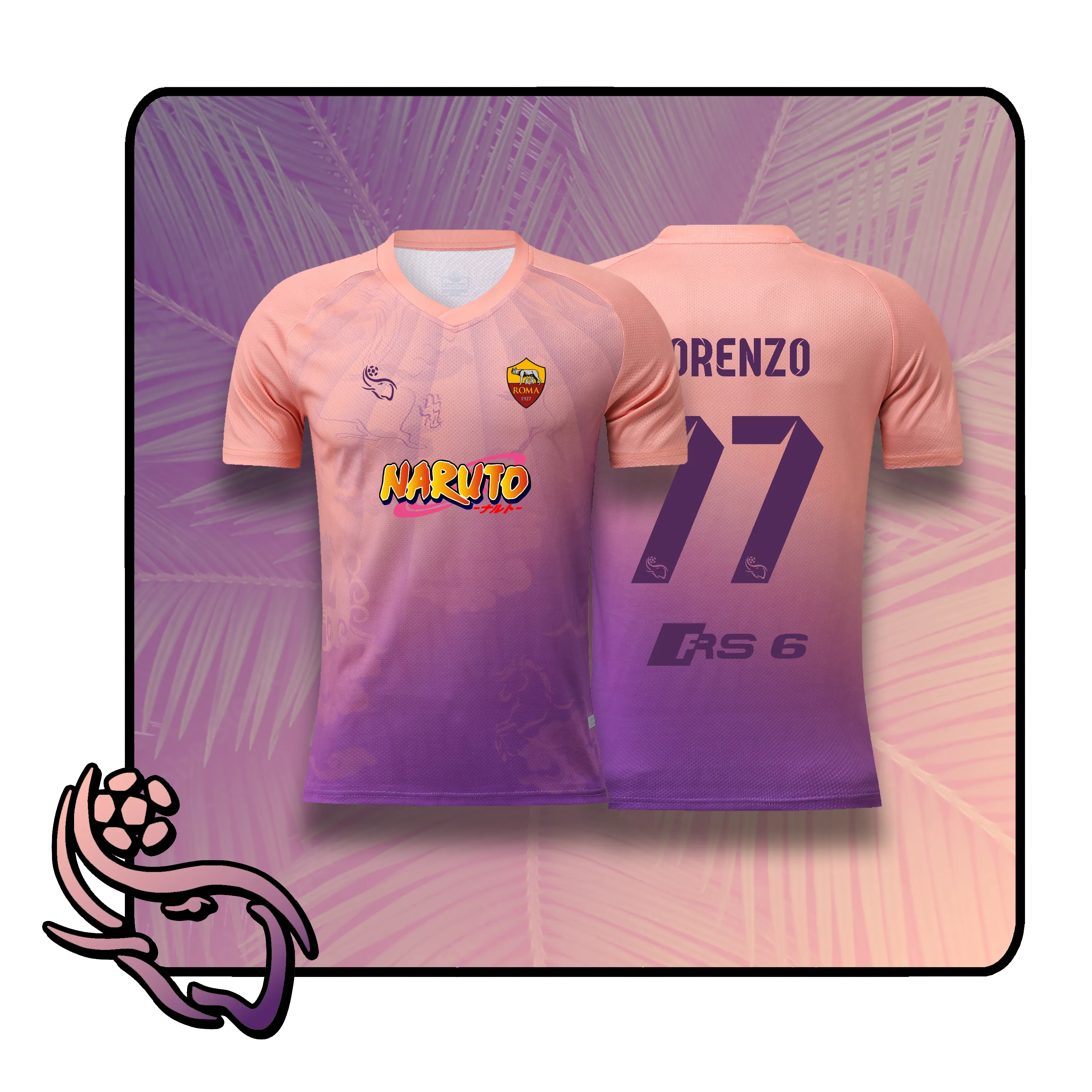 Custom rosa-lila Fußballtrikot QT-1 mit personalisiertem Namen und Nummer - Quartier Thailande
