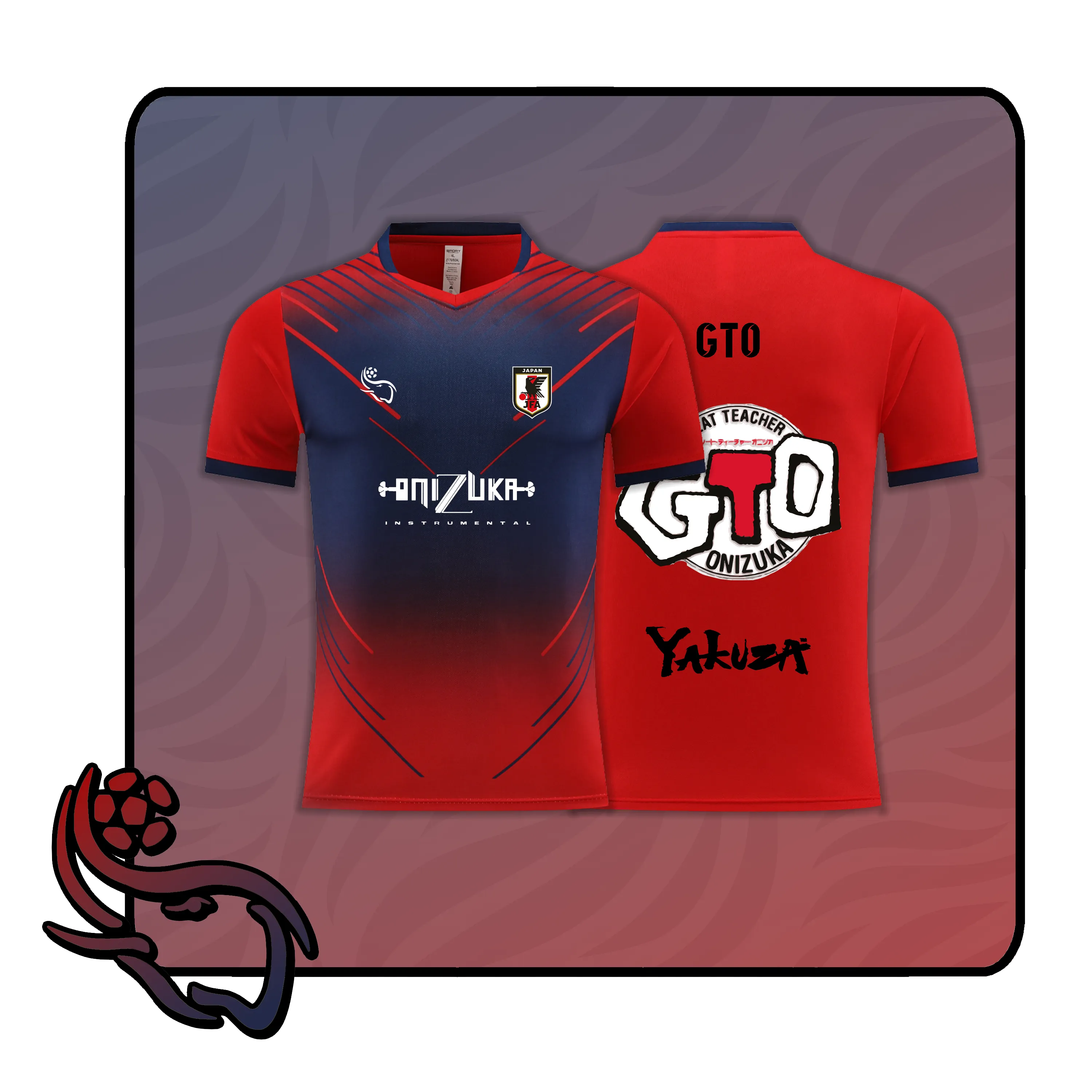 Custom rotes Fußballtrikot QT-2 mit personalisiertem Namen und Rückennummer - Quartier Thailande