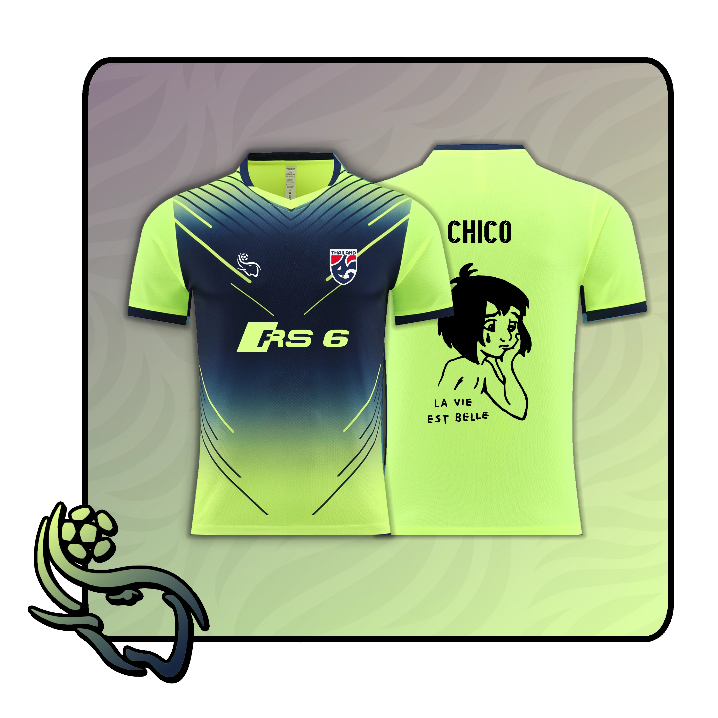 Custom gelbes Fußballtrikot QT-2 mit personalisiertem Namen und Nummer - Quartier Thailande