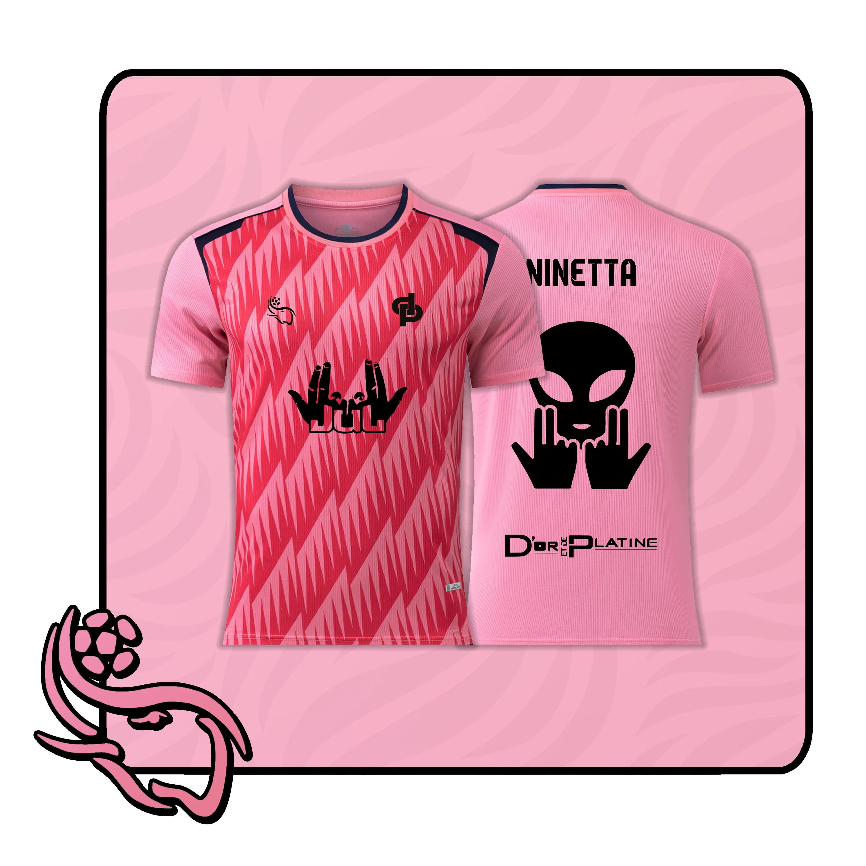 Toto & Ninetta Ninetta Fußballtrikot QT-3, von JUL inspiriertes Fan-Design - Quartier Thailande