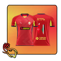Custom red football jersey QT-5 with personalised name and number - Quartier Thailande