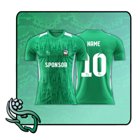 Custom green football jersey QT-6 with personalised name and number - Quartier Thailande