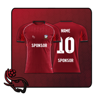 Custom red football jersey QT-7 with personalised name and number - Quartier Thailande