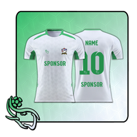 Custom white football jersey QT-8 with personalised name and number - Quartier Thailande